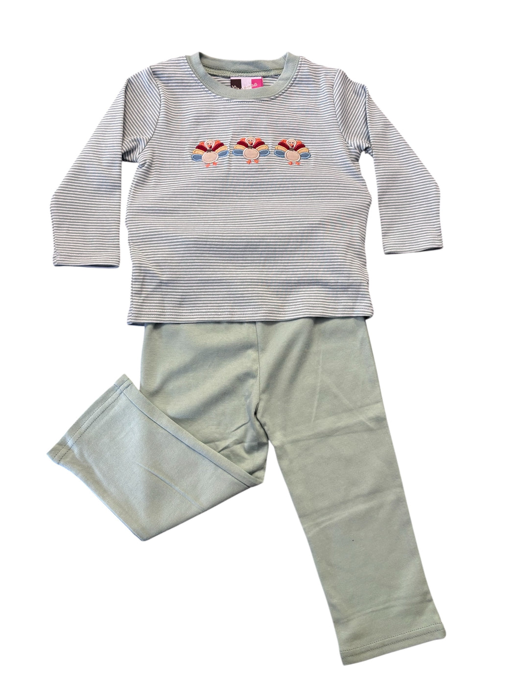 Turkey Applique Boys Pants Set