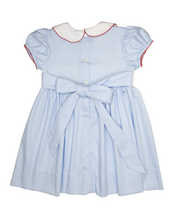 Blue Wreath Colared Dress