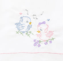 Preemie White Lovebirds Daygown Set with hat