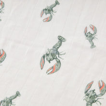 Bamboo Burp Cloth Mint Lobster