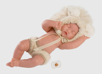 11.8” Articulated Little Baby Doll Austin with Lion Hood