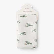 Bamboo Burp Cloth Mint Lobster