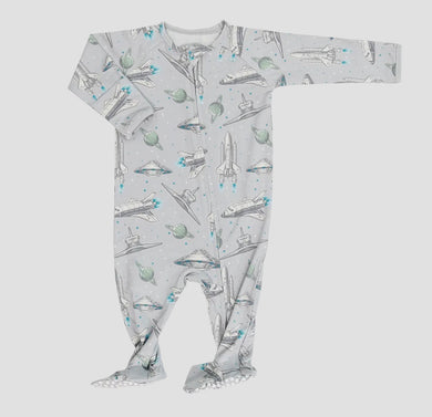 Up and Away Zipper Footie