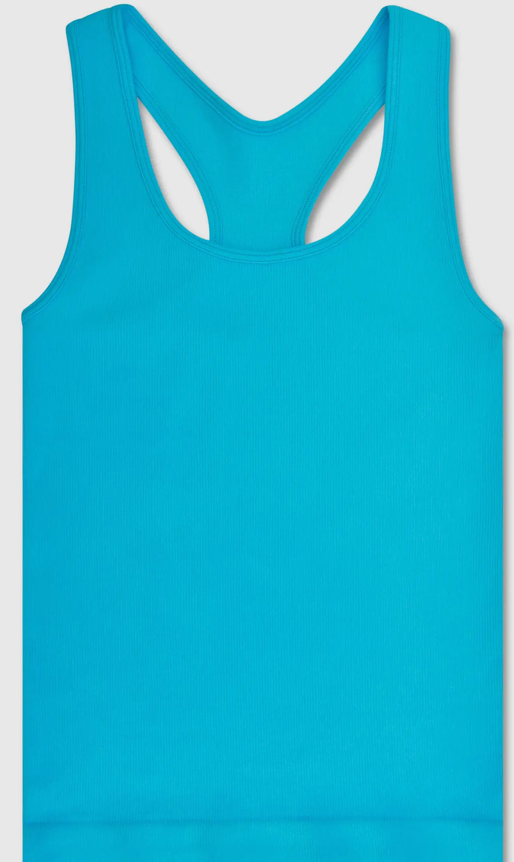 Turquoise Ribbed Racerback Tank