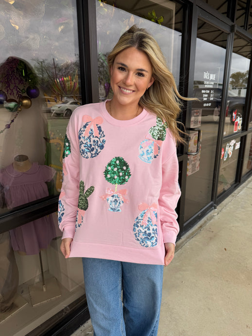 Preorder Garden Party Easter Sequin Sweater