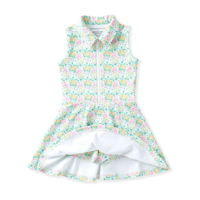 Green Floral Bloom Tennis Dress