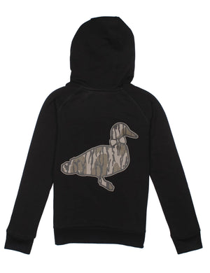 Boys Logo Mossy Oak Hoodie - Bottomland Black