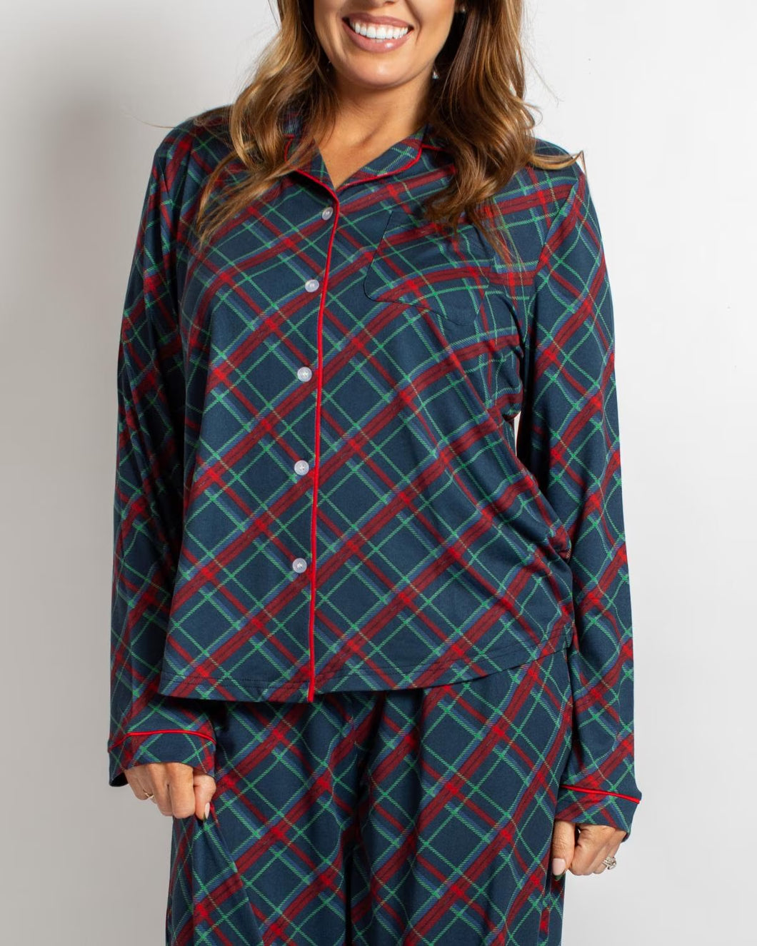 Layton Plaid Long Sleeve Button Up Sleep