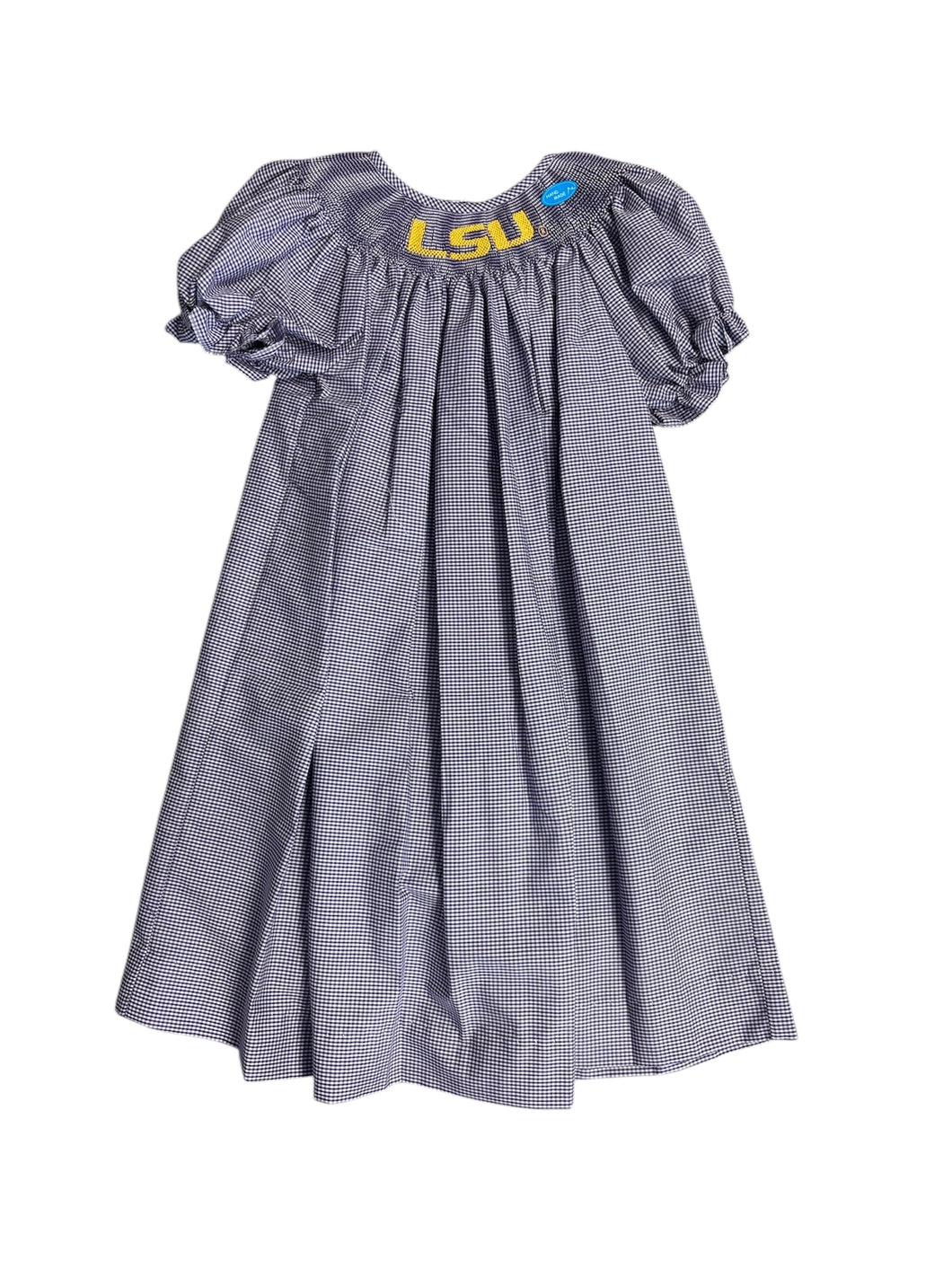 LSU Smocked Purple Dress
