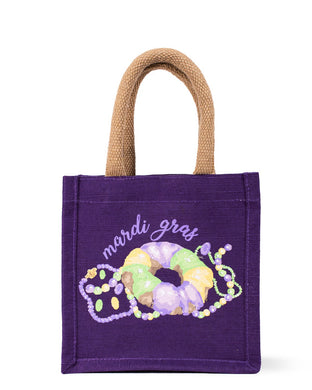 Mardi King Cake Petite Gift Tote Purple/Multi