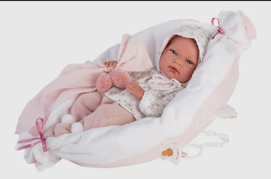 15.7” Anatomically-Correct Newborn Doll Nikki with Cushion