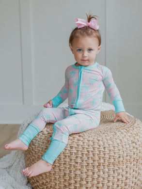 Pink/Blue Crab Zipper Onesie