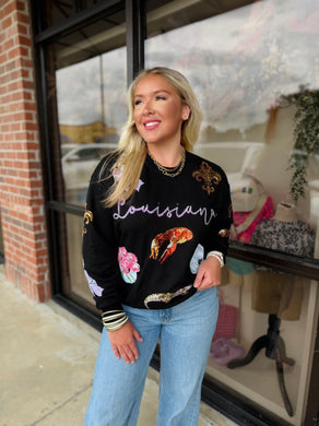 Pre-Order Louisiana Sequin Sweatshirt
