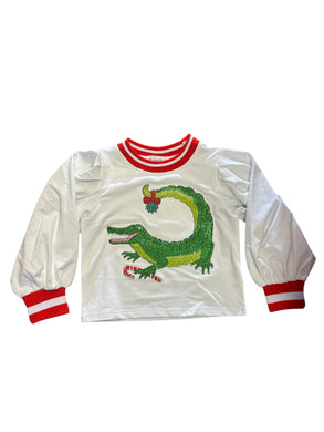 Holly Gator Puff Sleeve Sweatshirt