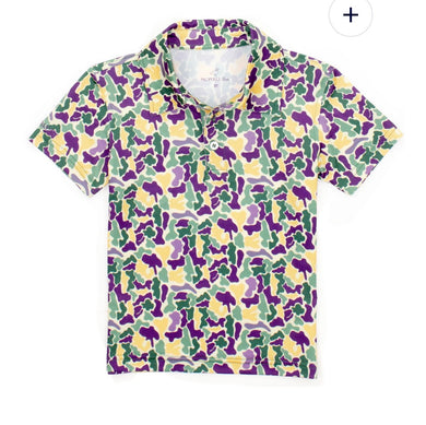 Boys Inlet Polo Mardi Gras Camo