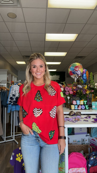 Preorder Sequin Christmas Cake T-Shirt