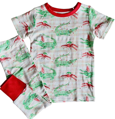 Gator/Crawfish Two Piece Pajamas Set