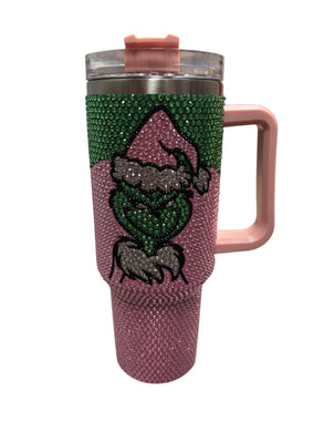 Pink Rhinestone Greenman Cup