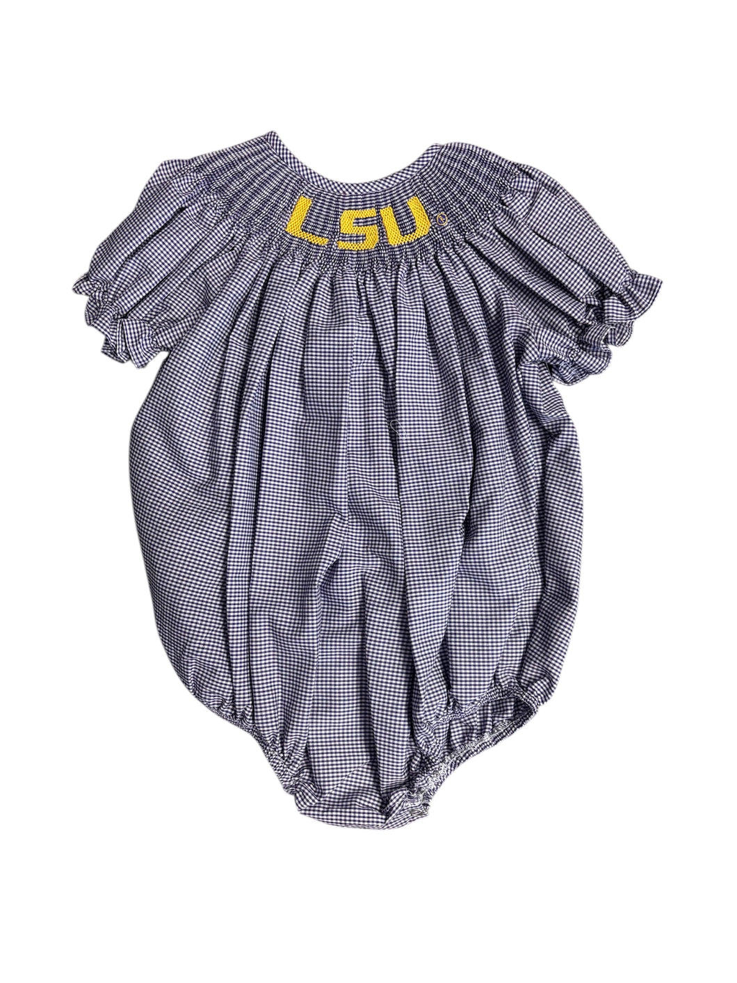 LSU Bubble Tigers Smocked