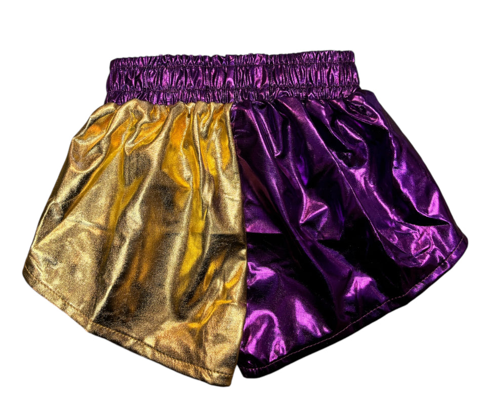 Purple\Gold Metallic Shorts