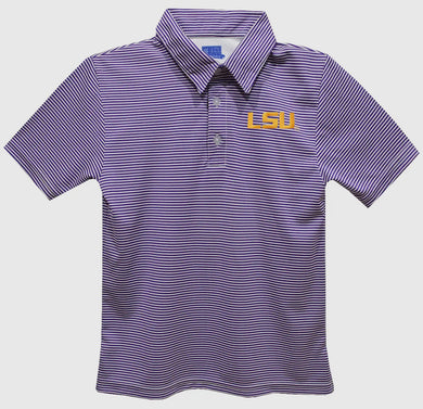 LSU Stripe Polo
