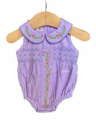 Purple Spring Floral Ruffle Bubble