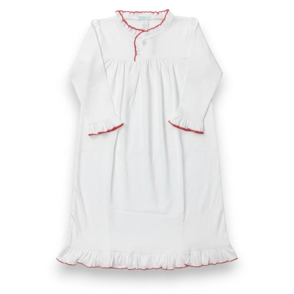 Pima White-Red Gown