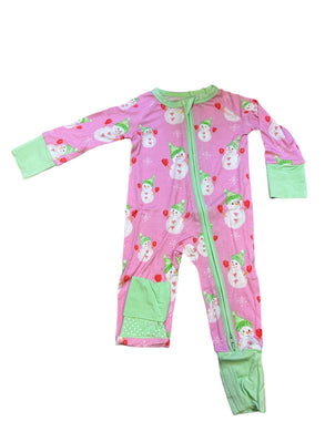 Snowmen with Bows Zipper Oneise