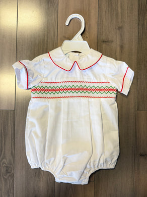 Christmas White Boys Short Bubble