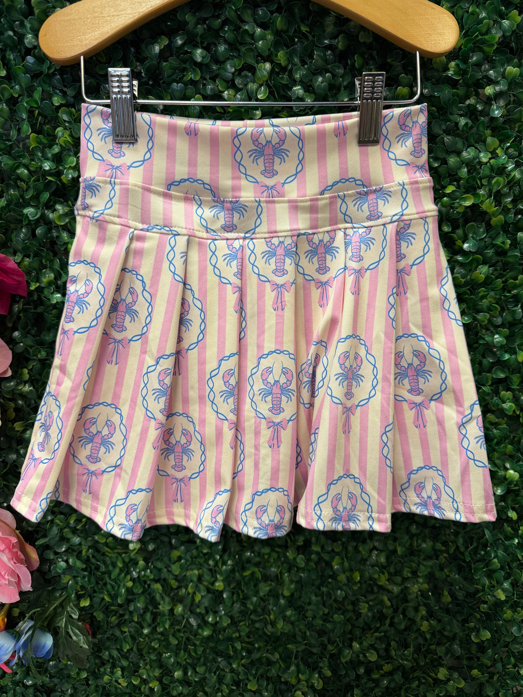 Crawfish and Bow Tennis Skirt