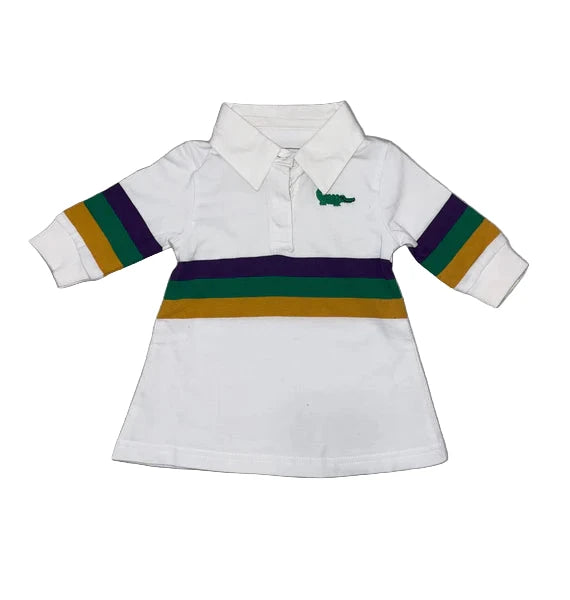 Mardi Gras Aline Dress with Side Pockets