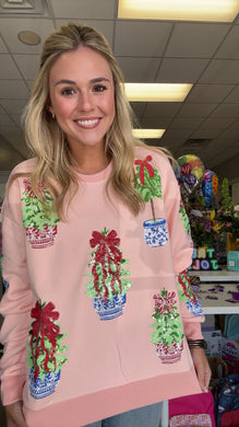 Preorder Sequin Topiary Christmas Sweatshirt