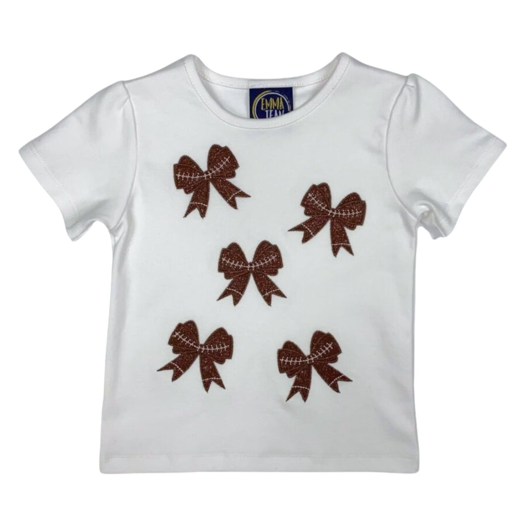 Football Bow Girls T-Shirt