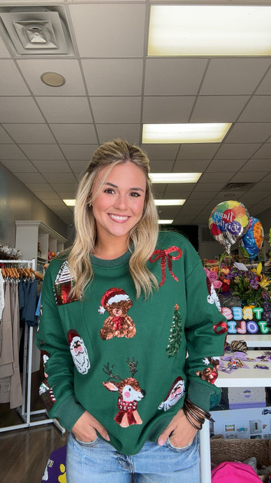 Preorder Sequin Holiday Magic Sweatshirt