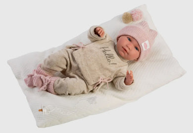 16.5” Soft Body Crying Newborn Doll Brianna with Cushion