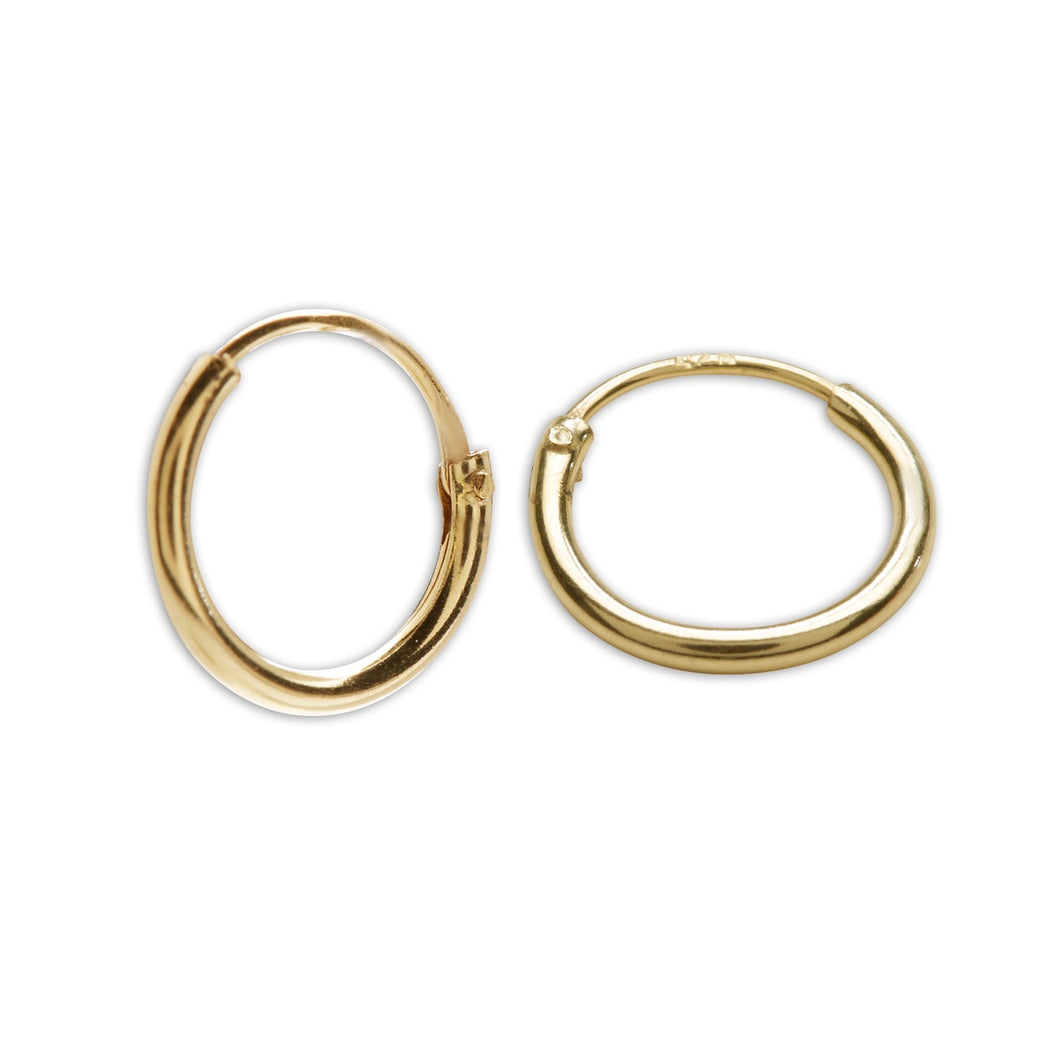 14k Gold-Plated Endless Hoop Earring for Children and Babies