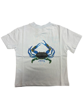 Crab Logo Tee on Bayberry