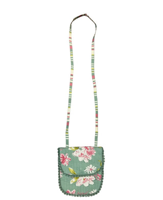 Sage and Pink Floral Small Handbag