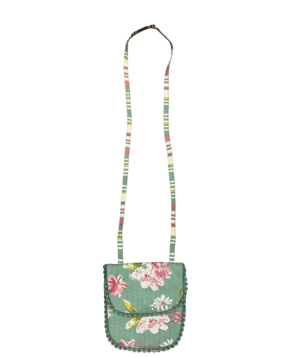Sage and Pink Floral Small Handbag