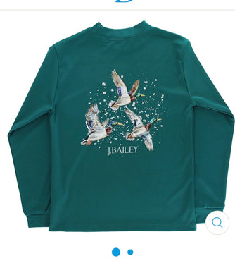J Bailey Performance Logo Duck on Teal