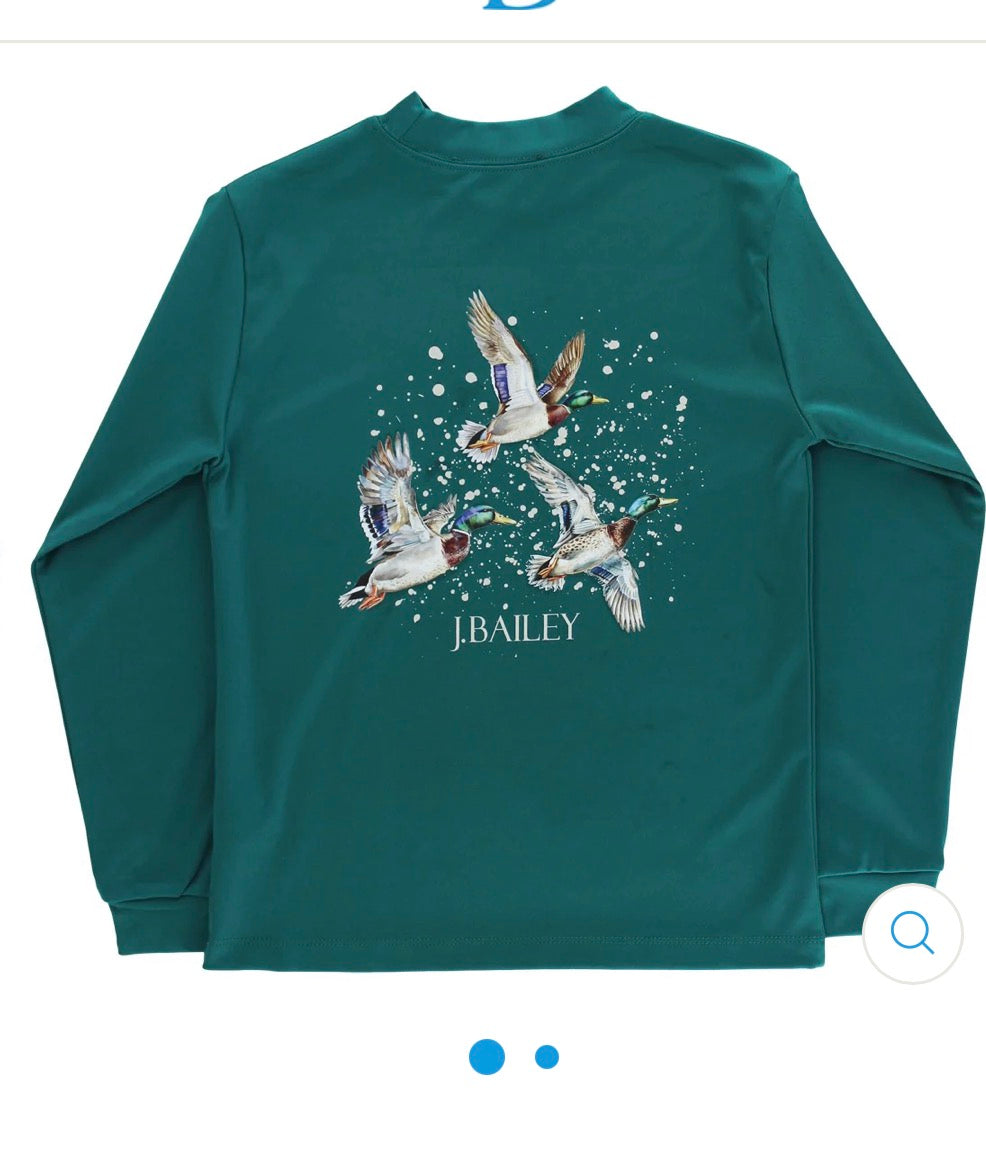 J Bailey Performance Logo Duck on Teal