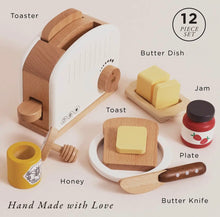 Wooden Pop-Up Toaster & Breakfast Set