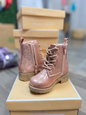 Pink Glitter Boots