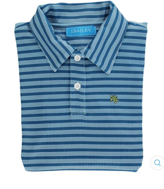 Striped Performance Polo Corn Flower
