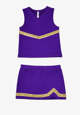 Purple/Gold Game Day Cheer Set