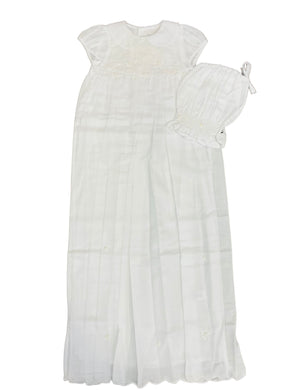 Classic Scallop Gown and Bonnet
