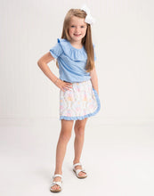 Larrison French Blue Ruffle Shirt