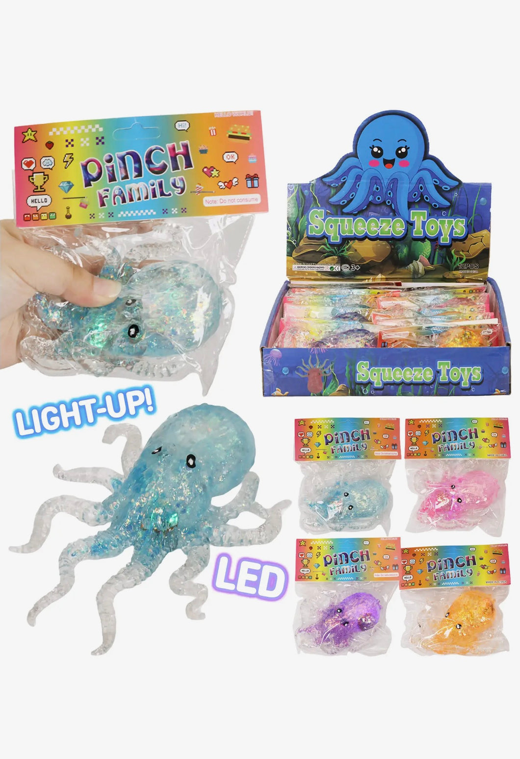 Sugar Glitter Octopus Squishy