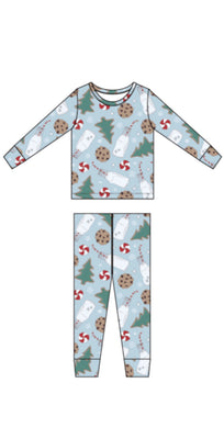 Santa’s Cookie Blue Big Kid Pajamas