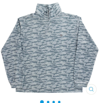 Performance Half Zip Gray Camo
